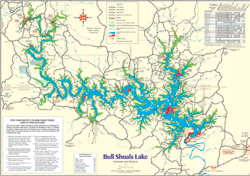 Click here for a printable map of Bull Shoals Lake