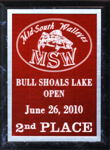 2nd Place MSW Bull Shoals Open Walleye Tournament June 26, 2010